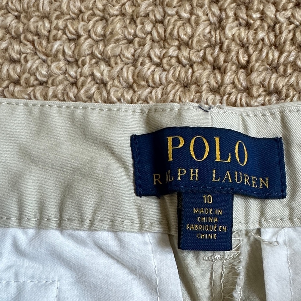 Polo by Ralph Lauren Light Tan Flat Front Shorts - Picture 2 of 4